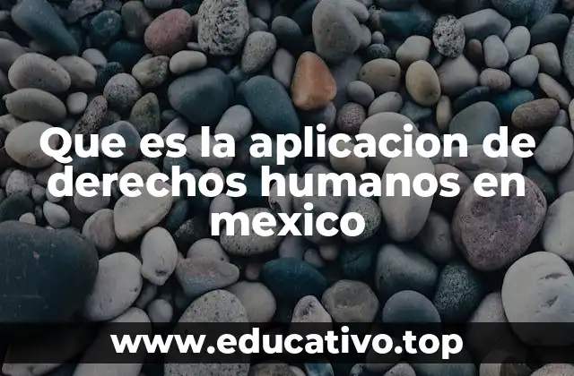 Que es la aplicacion de derechos humanos en mexico