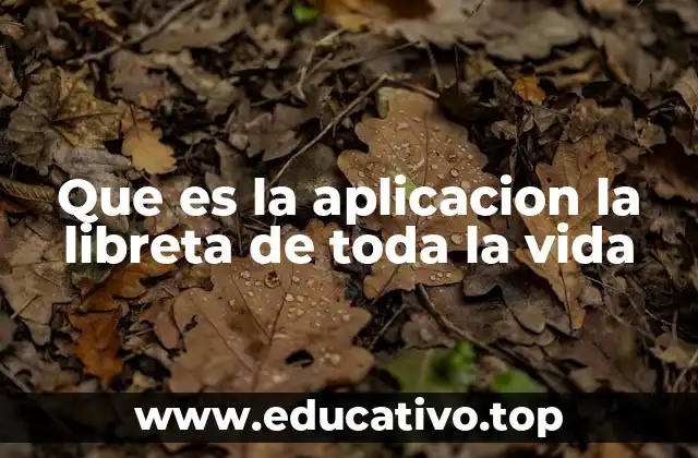 Que es la aplicacion la libreta de toda la vida