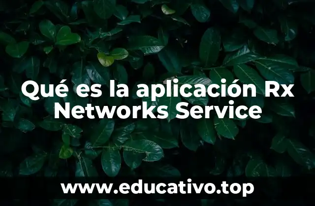 Qué es la aplicación Rx Networks Service