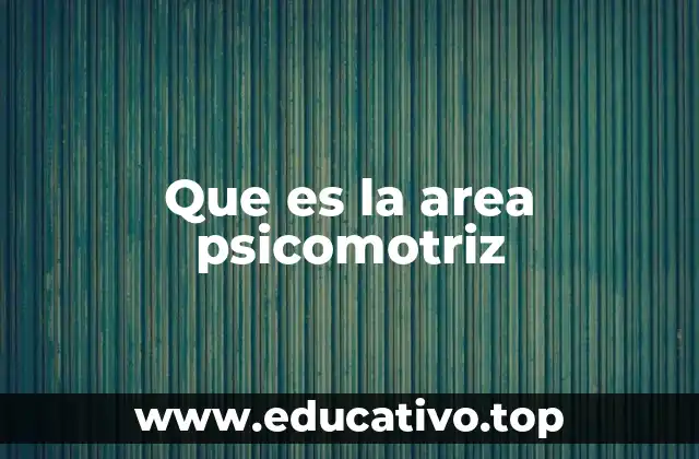 Que es la area psicomotriz