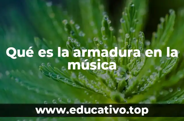Qué es la armadura en la música