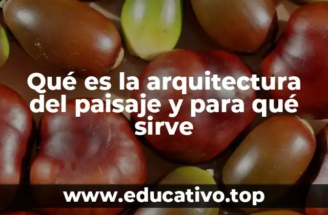 Qué es la arquitectura del paisaje y para qué sirve
