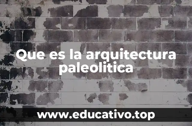 Que es la arquitectura paleolitica