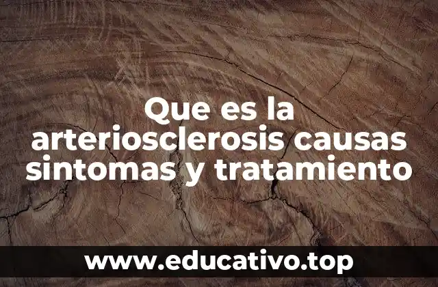 Que es la arteriosclerosis causas sintomas y tratamiento