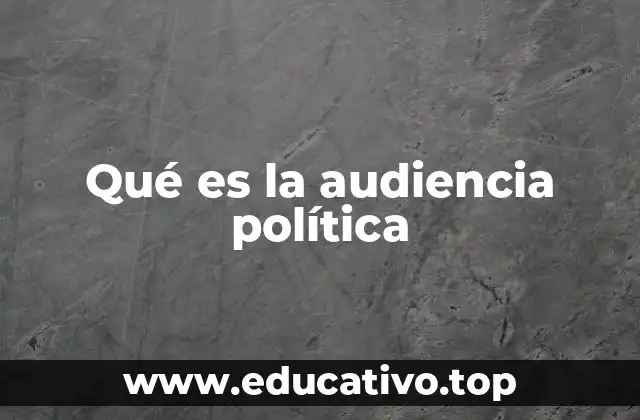 Qué es la audiencia política