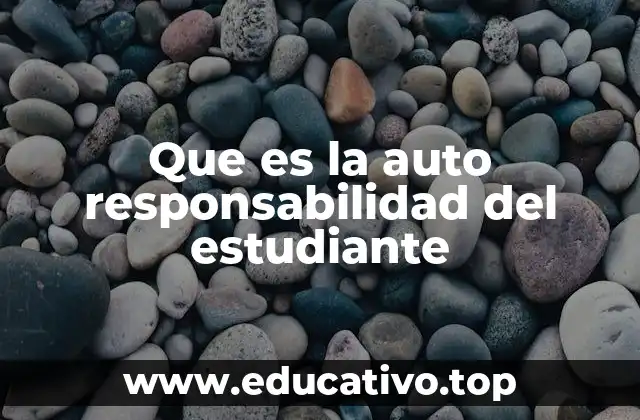 Que es la auto responsabilidad del estudiante