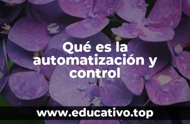 Qué es la automatización y control