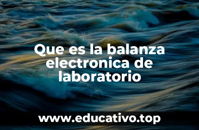 Que es la balanza electronica de laboratorio