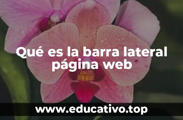 Qué es la barra lateral página web
