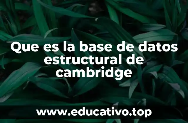 Que es la base de datos estructural de cambridge