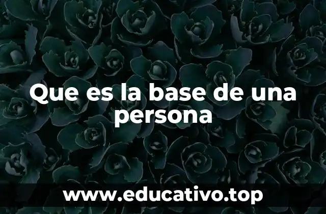 Que es la base de una persona