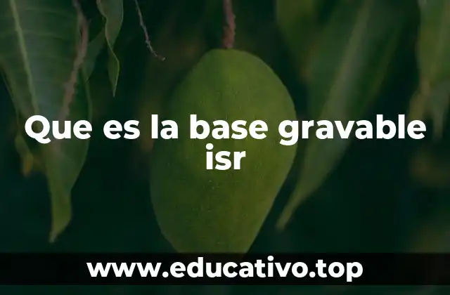 Que es la base gravable isr