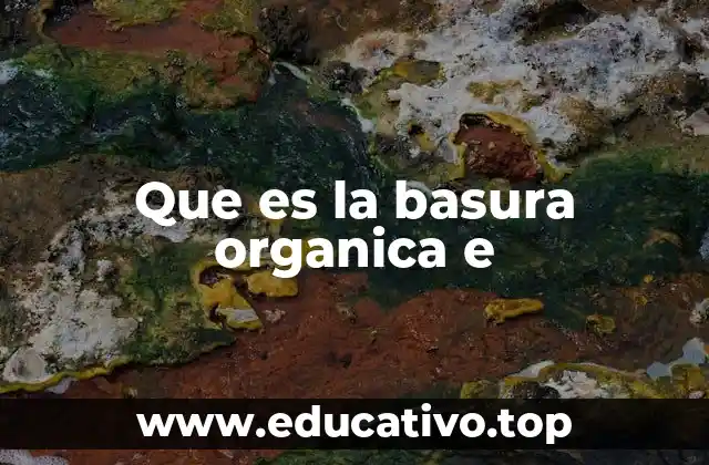 Que es la basura organica e