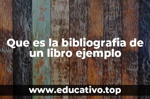 Que es la bibliografia de un libro ejemplo