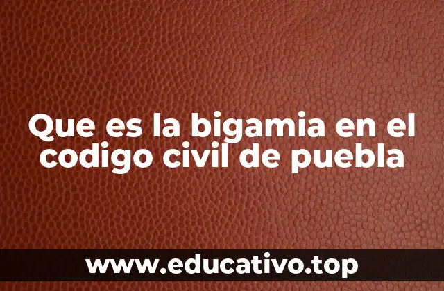 Que es la bigamia en el codigo civil de puebla