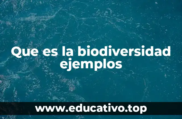 Que es la biodiversidad ejemplos