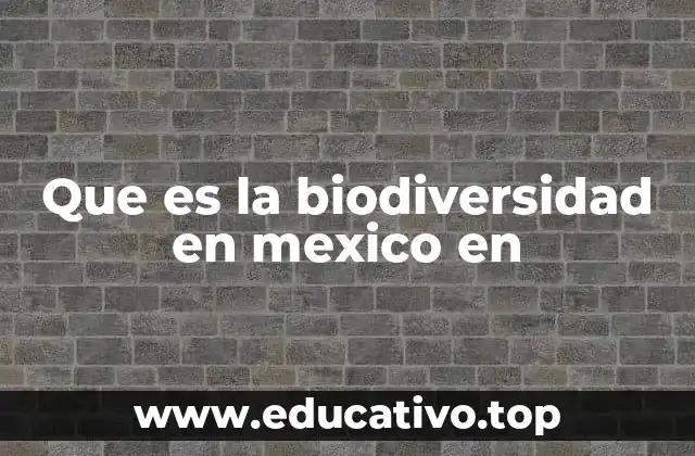 Que es la biodiversidad en mexico en