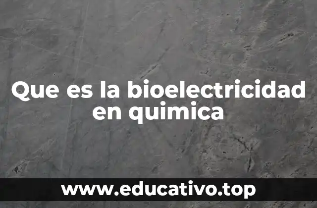 Que es la bioelectricidad en quimica