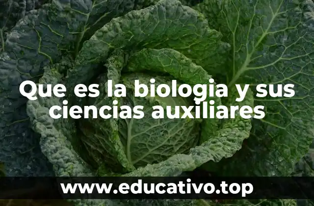 Que es la biologia y sus ciencias auxiliares