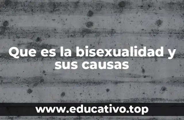 Que es la bisexualidad y sus causas