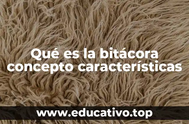 Qué es la bitácora concepto características