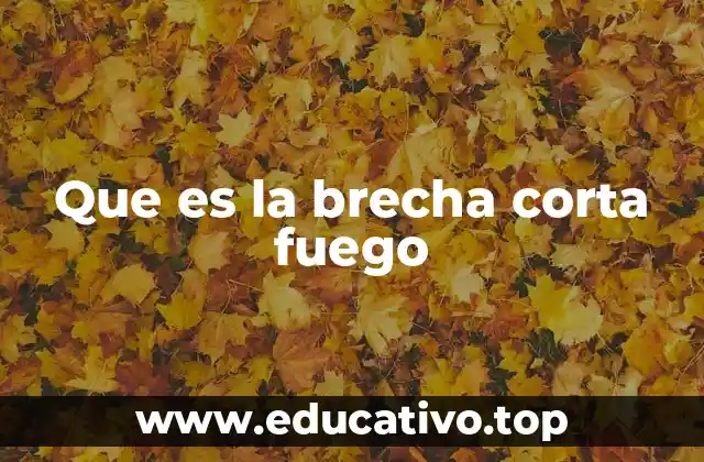 Que es la brecha corta fuego