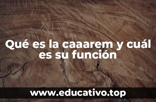 Qué es la caaarem y cuál es su función
