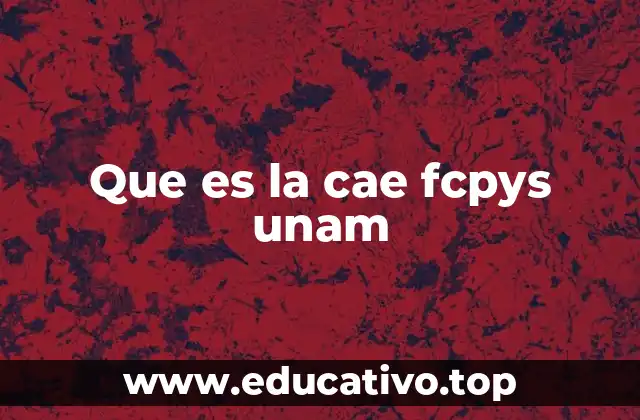 Que es la cae fcpys unam