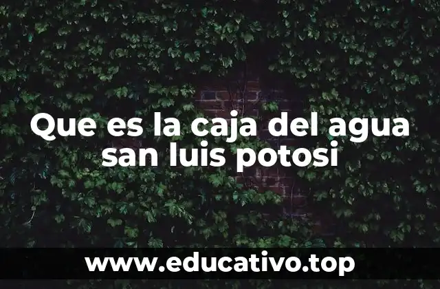 Que es la caja del agua san luis potosi