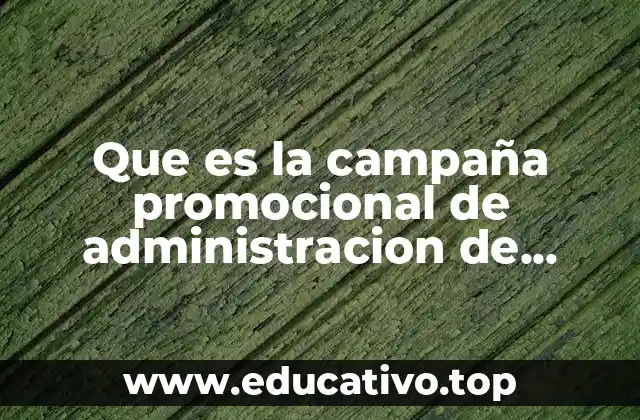 Que es la campaña promocional de administracion de ventas