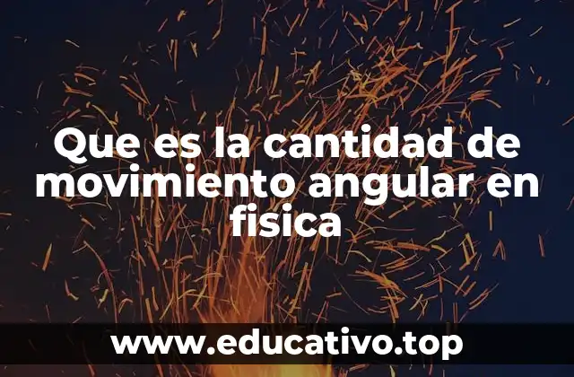 Que es la cantidad de movimiento angular en fisica