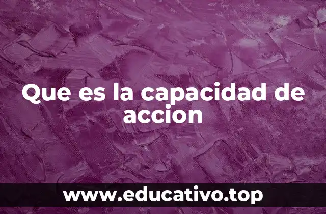 Que es la capacidad de accion