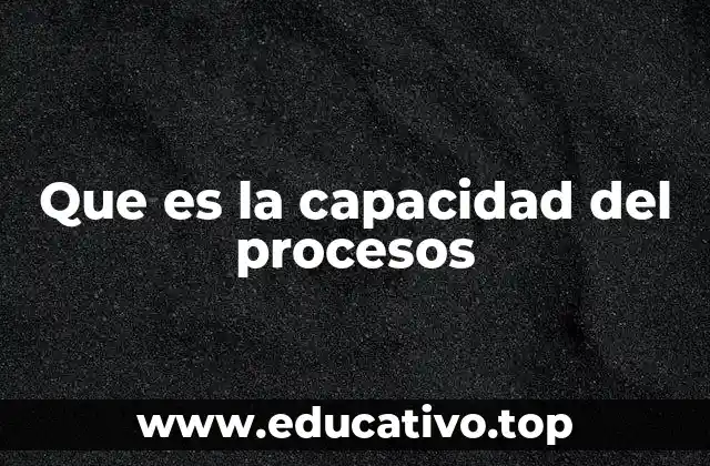 Que es la capacidad del procesos