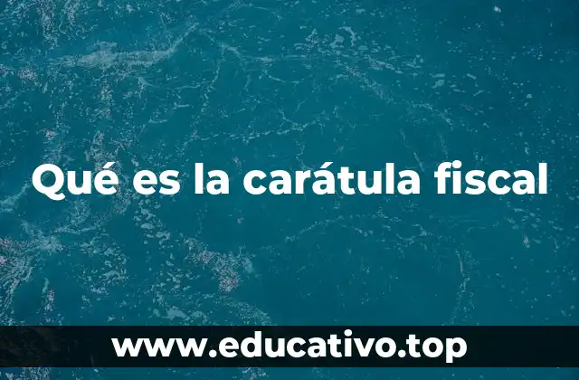 Qué es la carátula fiscal