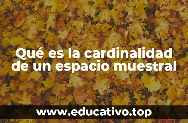 Qué es la cardinalidad de un espacio muestral