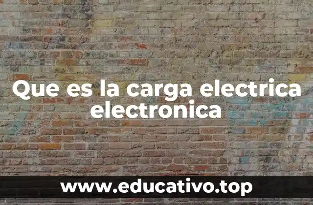 Que es la carga electrica electronica