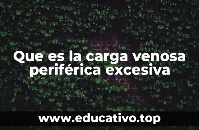 Que es la carga venosa periférica excesiva