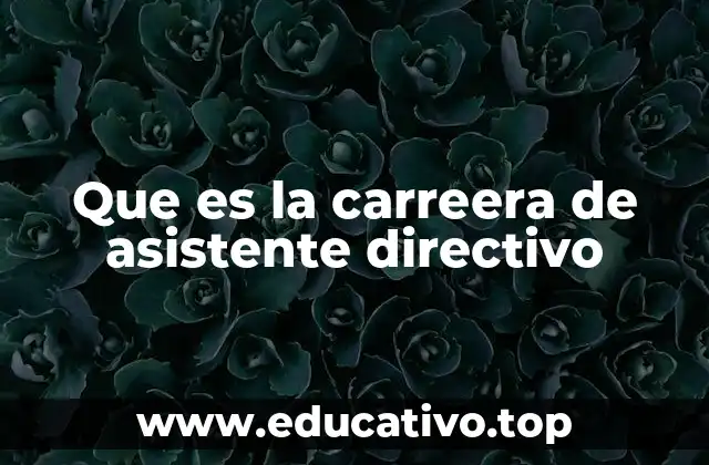 Que es la carreera de asistente directivo