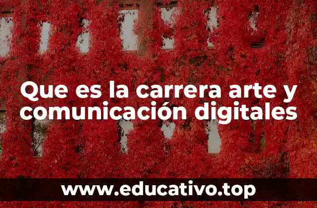 Que es la carrera arte y comunicación digitales