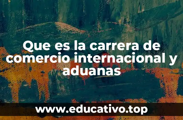 Que es la carrera de comercio internacional y aduanas