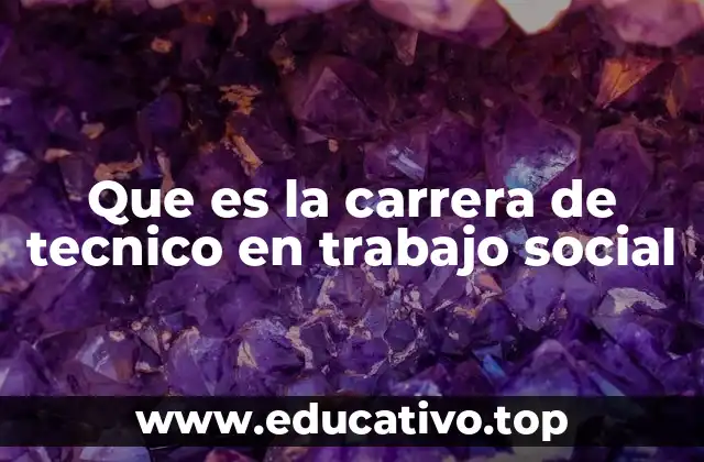 Que es la carrera de tecnico en trabajo social