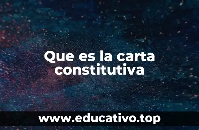 Que es la carta constitutiva