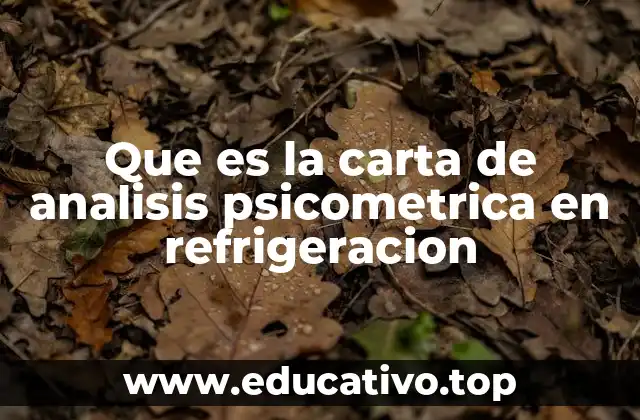 Que es la carta de analisis psicometrica en refrigeracion