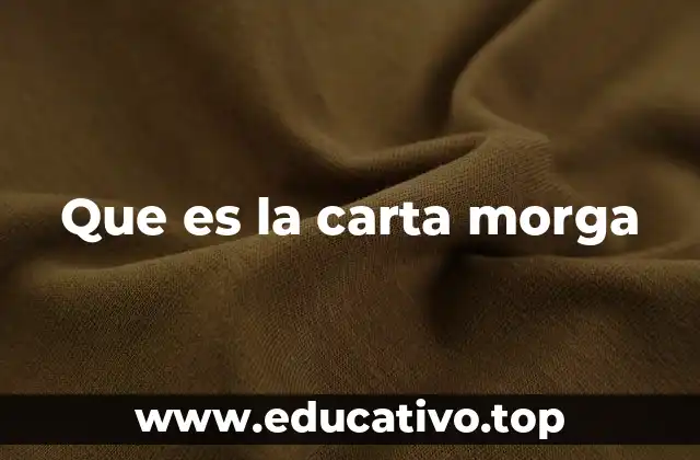 Que es la carta morga