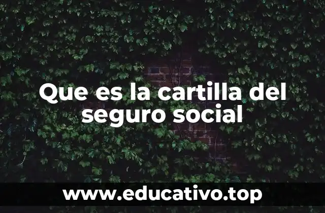 Que es la cartilla del seguro social