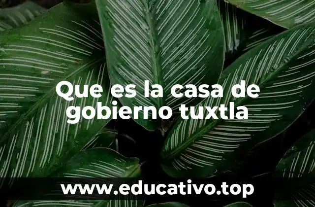 Que es la casa de gobierno tuxtla