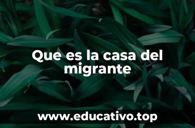 Que es la casa del migrante
