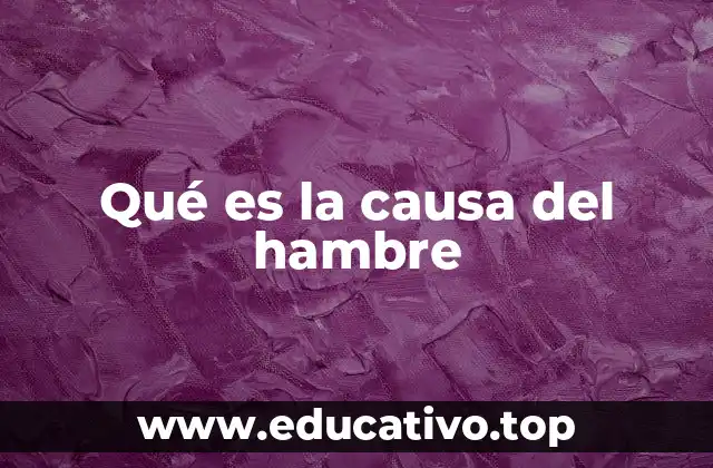 Qué es la causa del hambre