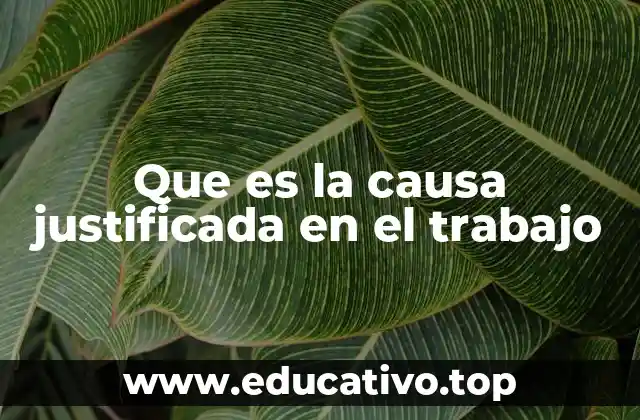 Que es la causa justificada en el trabajo