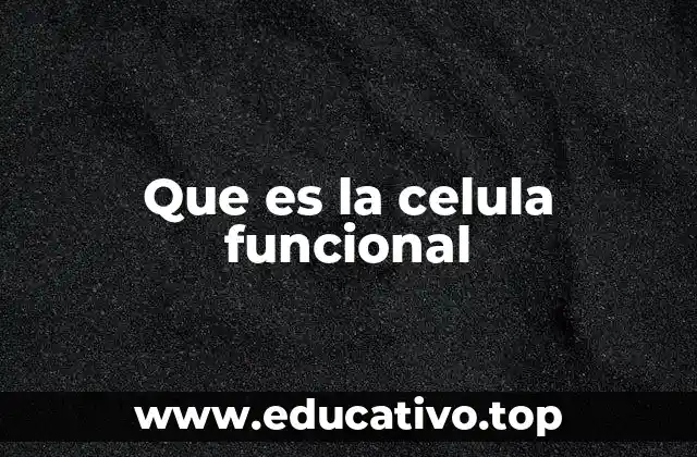 Que es la celula funcional